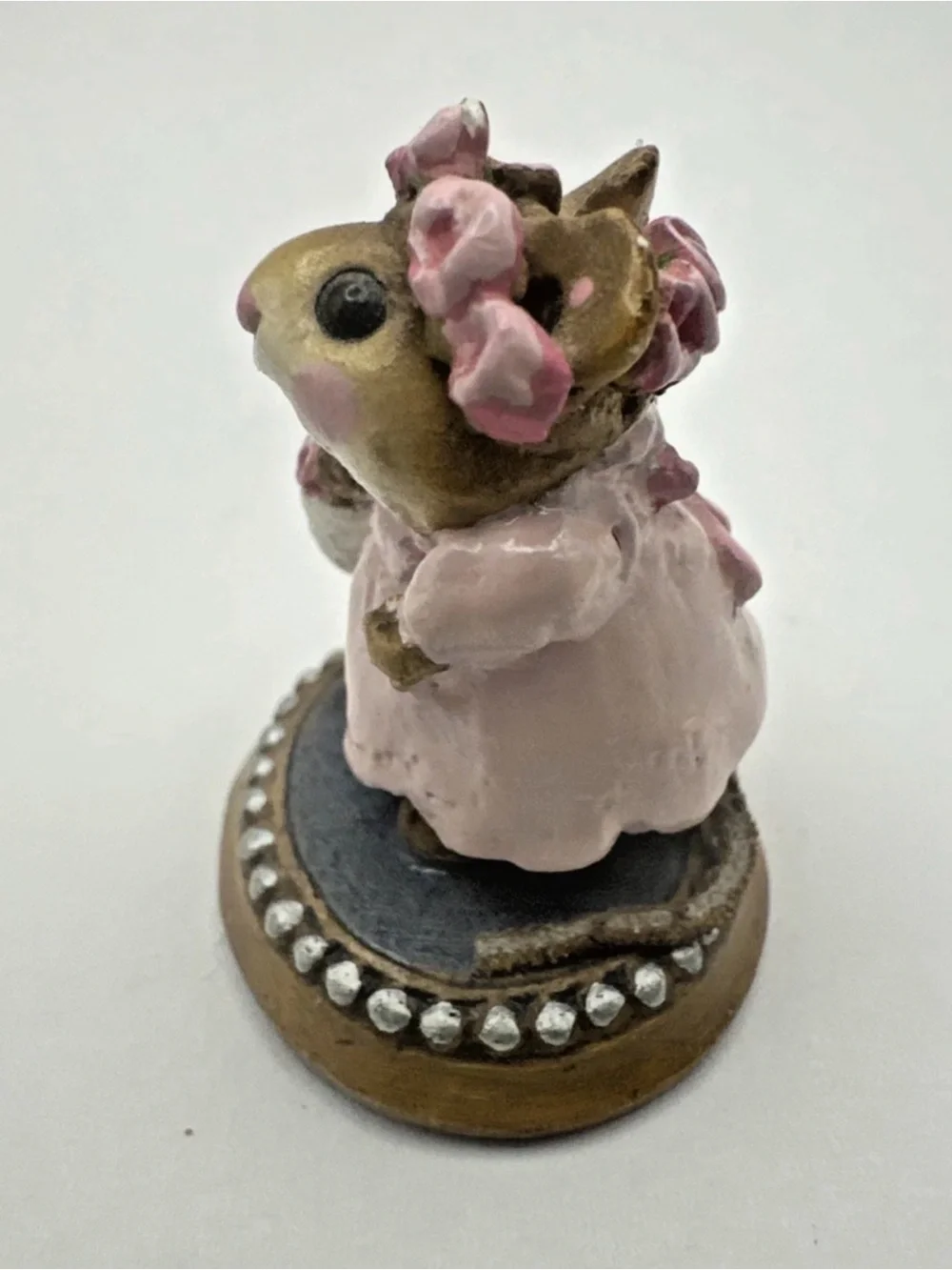 Wee Forest Folk C-6 Flower Girl 1988 Pink Dress Flowers WFF Annette Peterson
